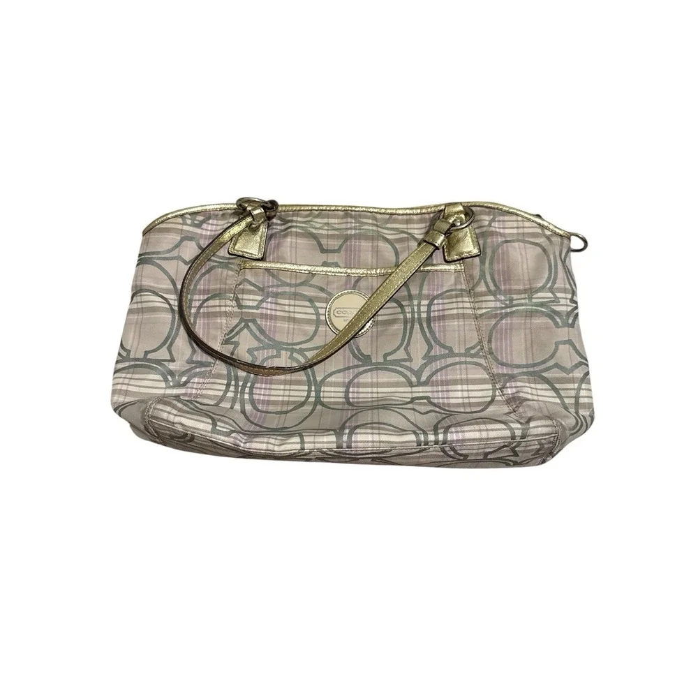 Coach‎ Vintage Y2K Signature Canvas and Patent Leather Bag Lilac